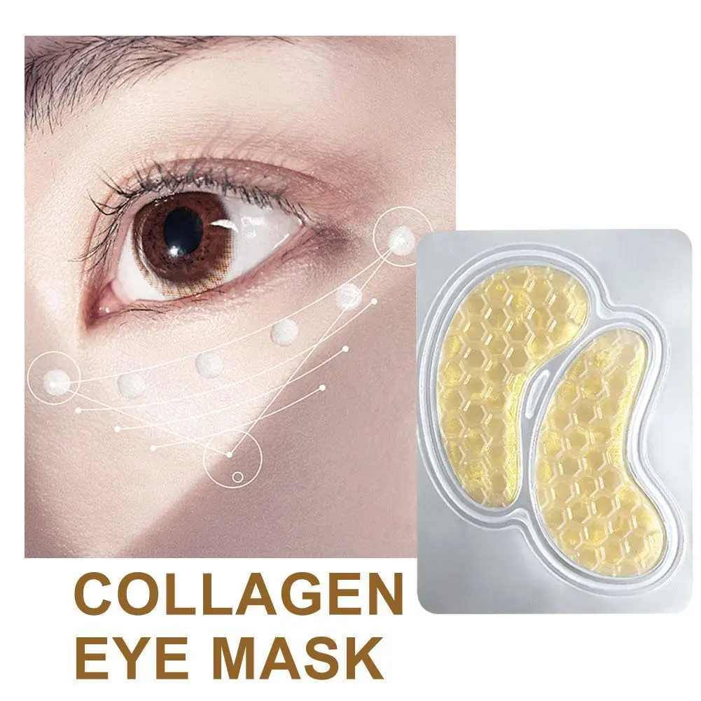 Collagen Eye Mask Wrinkle Remove Eyes Patches Firming Lifting Fade Fine Lines Hyaluronic Acid Moisturizing Smooth Eye Skin Care