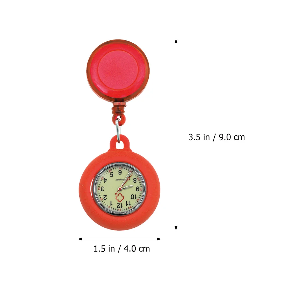

1pc Nurse Pocket Watch Portable Retractable Nursing Fob Watch For Women Durable Fashionable Hanging Timepiece Tool