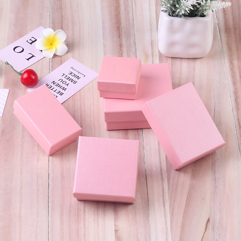 

12pcs/ lot Simple Box Earnail Rings Earrings Bracelet Necklace Gray Black Paper Jewellry Display Case Jewelry Organizer Boxes