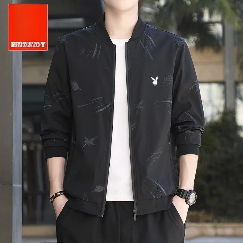 

Men's Baseball Jaet Casual Sle Polyester Fabric Windproof Zipper Closure Faion Urban Autumn Spring Outerwear