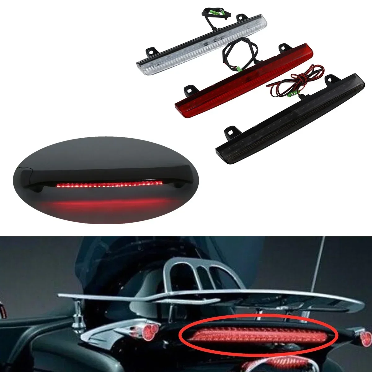 For Honda Gold Wing GL1800 GL 1800 2001-2011 Motorcycle Parts LED Rear Brake Light Spoiler Light image 2