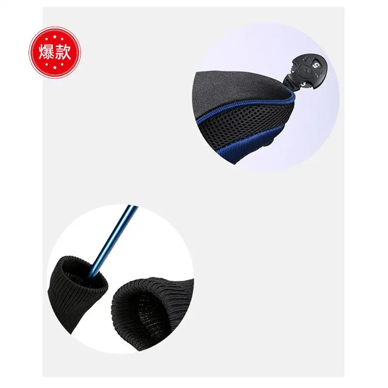 

Golf Club Set Head Set Wood Club Cover Breathable Mesh Fabric 1/3/5/ Cap Cover Head Cap Set Golf Parts