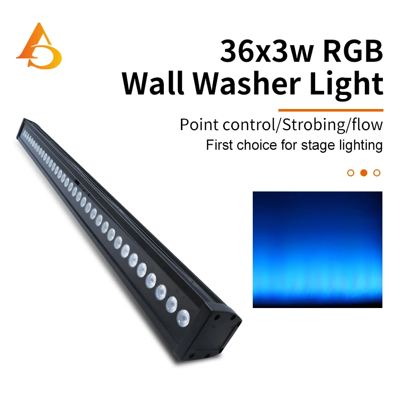 36x3w RGB Wall Washer Bar Outdoor LED Waterproof Stage Light Stage Lighting LED Flood Lighting Effect Outdoor Plaza