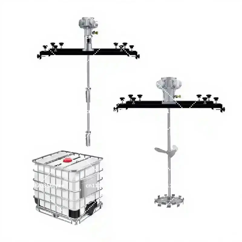 Pneumatic 1 Ton Air Agitator IBC Tank Mixer Machine 1000L Commercial Barrel Drum Stirrer With Support Hanger