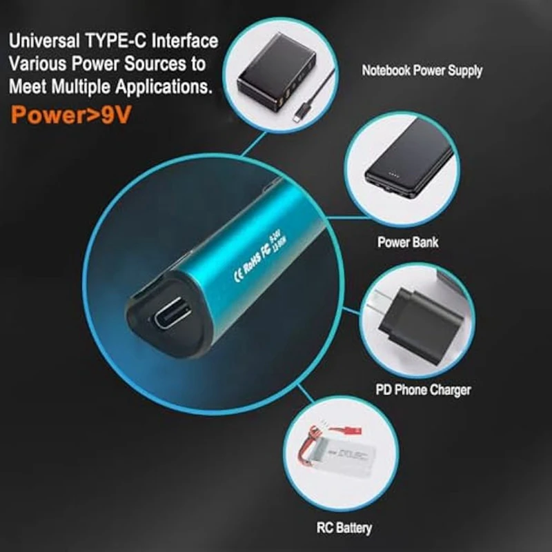 مجموعة مكواة لحام محمولة ذكية ، قلم مكواة لحام USB ، تحكم PID ، توريد PD بنصائح قابلة للتبديل ، 96 واط ، 24 فولت