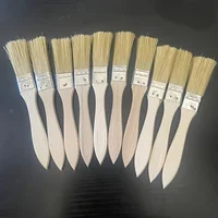 10 pig mane brushes, suitable for art, handicrafts, plastering, painting, glue application, wooden handles 4