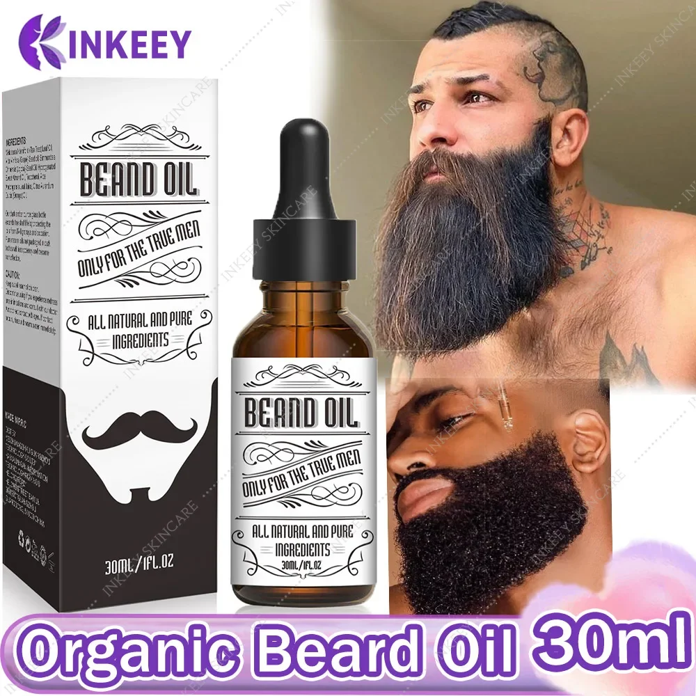 Beard Oil Conditioner Beard Growth Oil for Men Mustaches Growth Stronger Thicker Softener Fast Nourishing Beard Hair Growth Oil