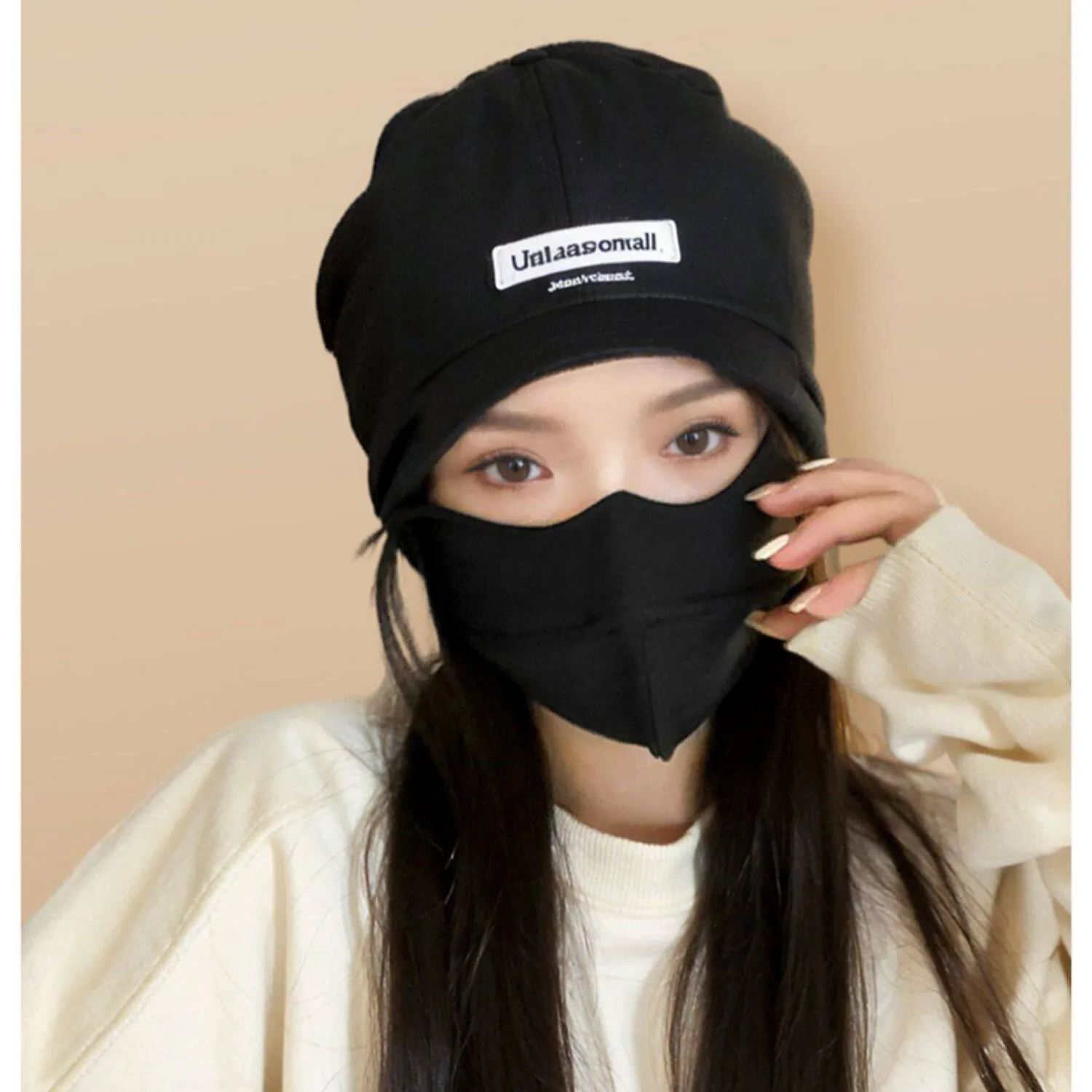 3D Sculpt Slim Warm Face Mask Women Winter Windproof Coldproof Eye Protection Mask Breathable Thermal Face Cover for Outdoor