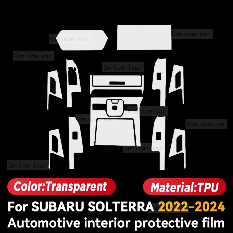 For SUBARU SOLTERRA 2022-2024 Car Panel Film Dashboard Screen Protective Sticker Interior Anti-Scratch TPU Accessories