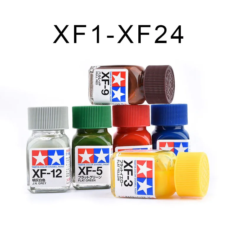 

10ml Tamiya Enamel Paint Flat XF1-XF24 Draw Pigment DIY Doll Car Military Tank Ship Plane Soldier Model Coloring Building Tool