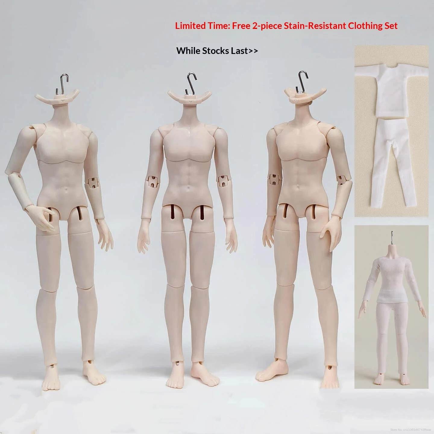 1/8 MJD Xiaoqiu Doll Body 17.5cm AKIDOLL Jointed Body With Aluminum Pull‑String For DIY Custom Doll Accessories