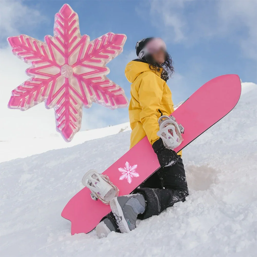 2 Pc Snowboard Stomp Pads Anti-Slip Snowflake Mat For Winter Ice Skiing, Enhanced Boot Grip And Control