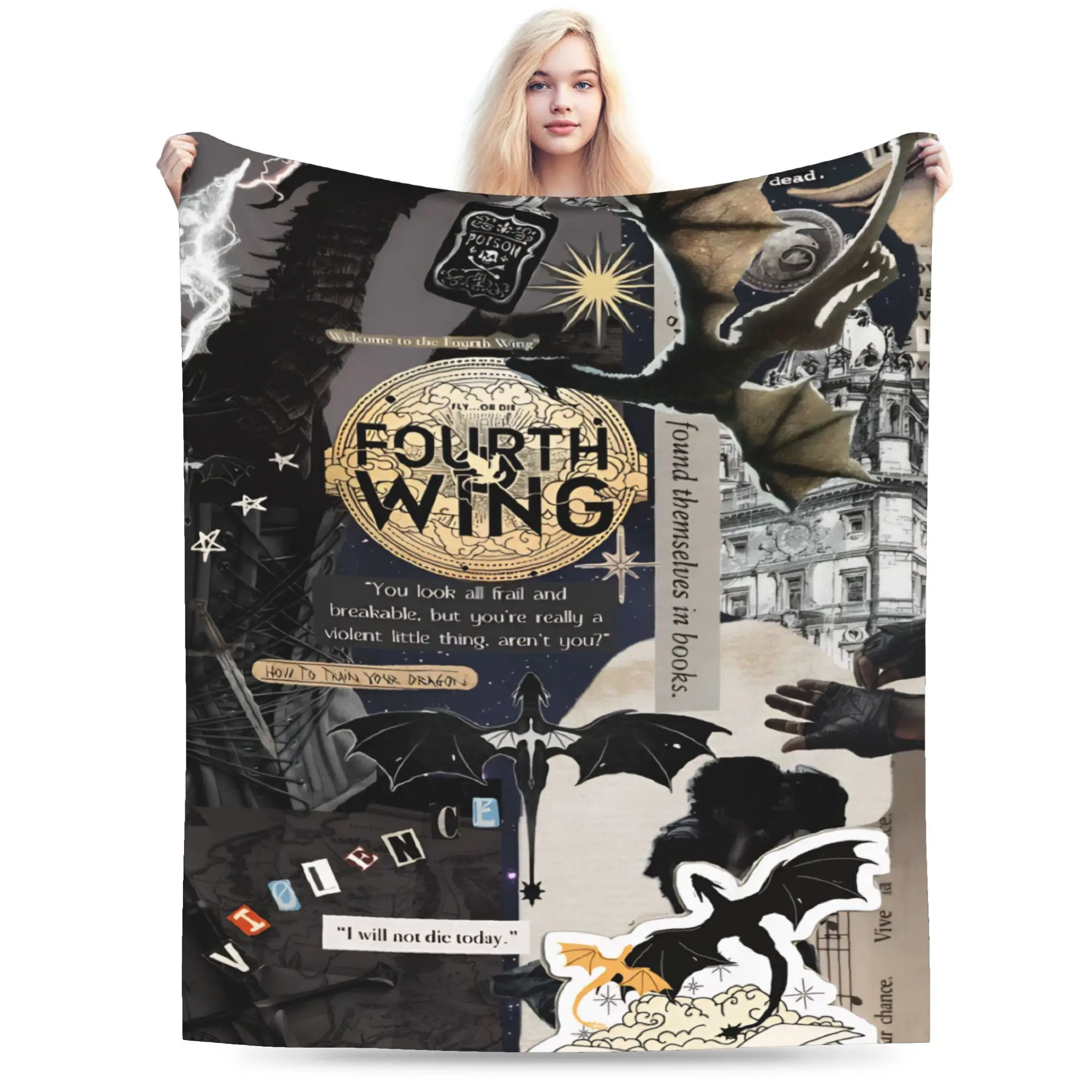 F-Fourth W-Wing Dragon Accessories Blankets Ultra-Soft Fleece  Throw Blankets Relax Quilt