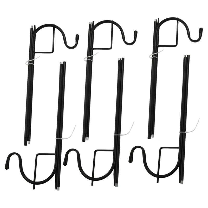 

BEAU-Shepherds Hook, 39.4 Inch 6 Pack Crack Lamp Outdoor Hanging Lights For Garden Patio Pathway Deck Patio Lawn Decoration