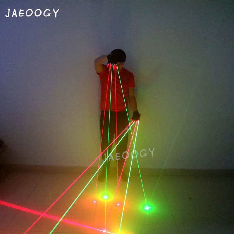 Red and Green Laser Gloves Party DJ RGB Laser Gloves Fluorescent Gloves Gloves Bar Stage Laser Show