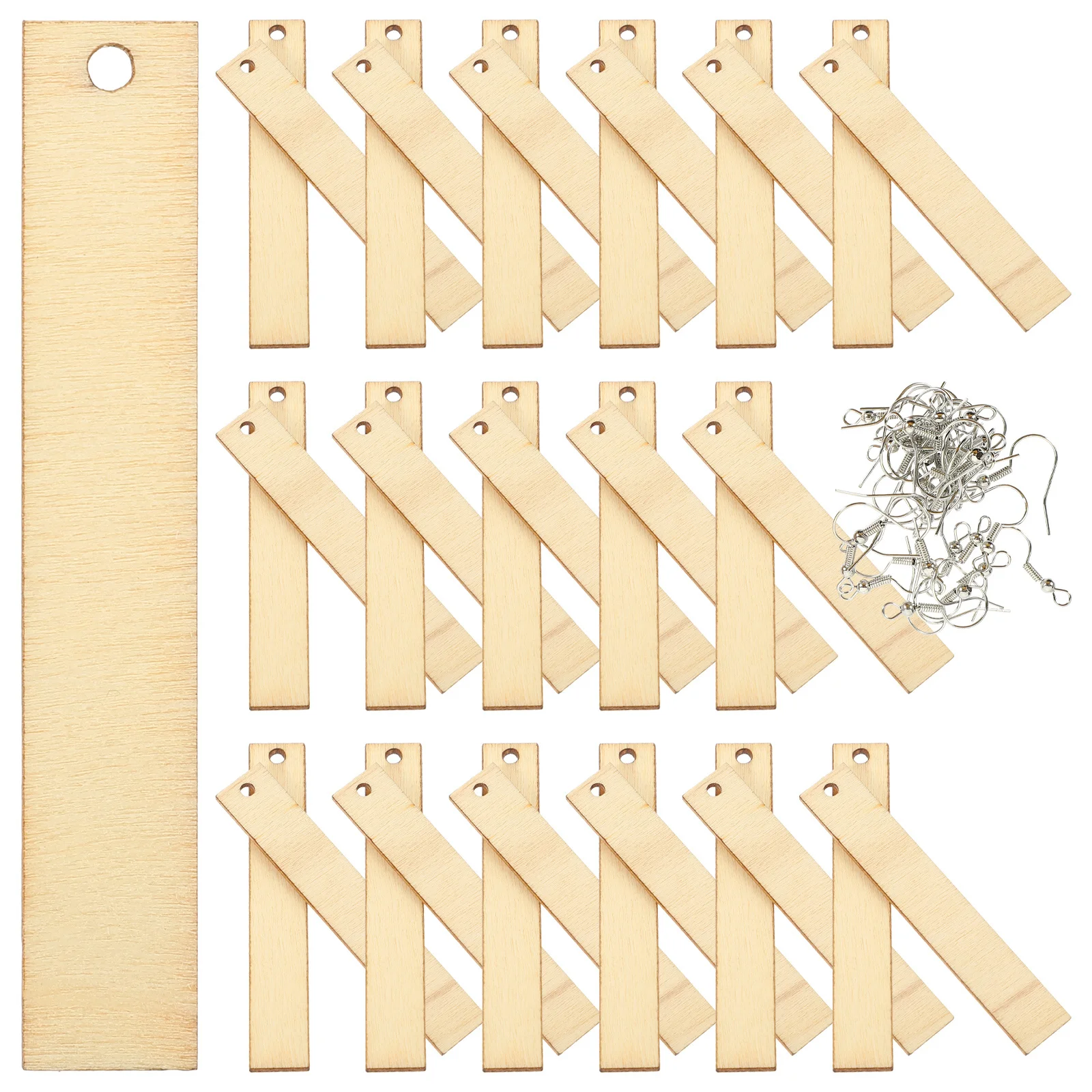 1 مجموعة الأقراط الخشبية عدة الطبيعية القرط الخشبي الفراغات الأذن هوك سحر DIY بها بنفسك صنع المجوهرات المواد ل اكسسوارات الزفاف الطرف