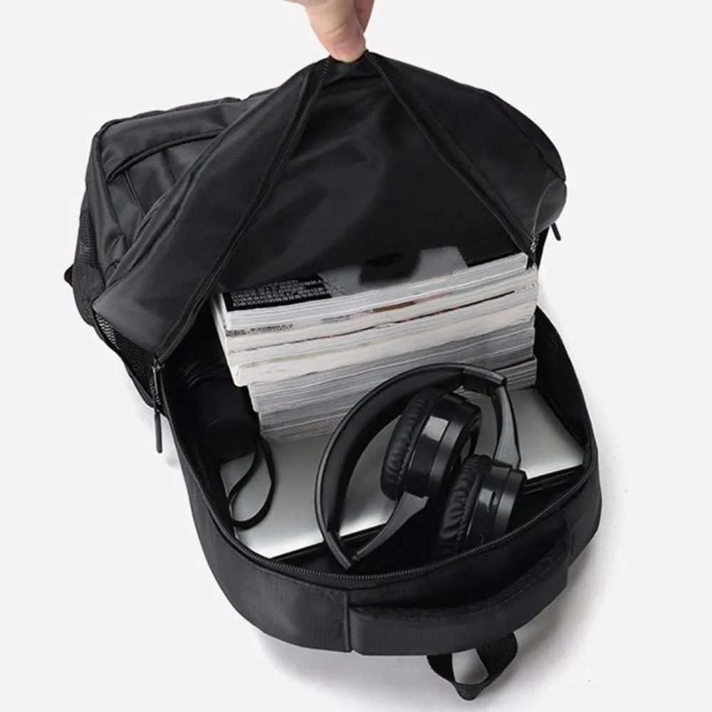 Casual Waterproof Large Backpacks Solid Color Large Capacity Student School Bag Streetwear Oxford Cloth Travel Knapsack Camping