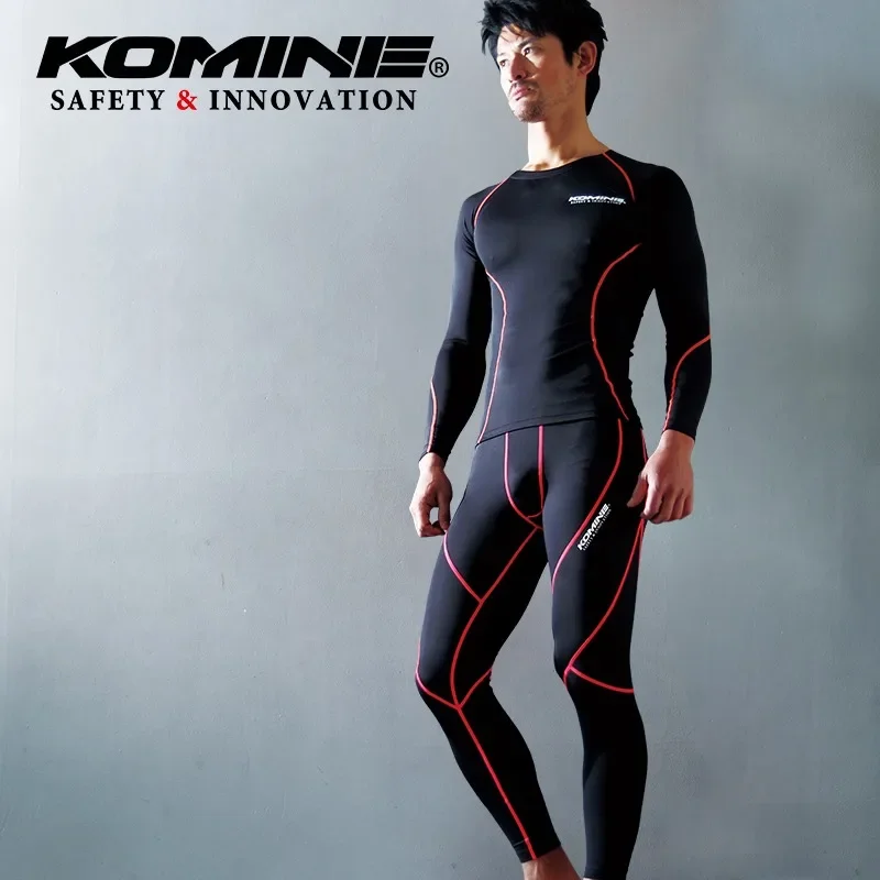 KOMINE Summer Riding Sense of Ice tuta ad asciugatura rapida indossare biancheria intima di ghiaccio elastica per l'assorbimento dell'umidità elastico JKL-122 + PKL-123