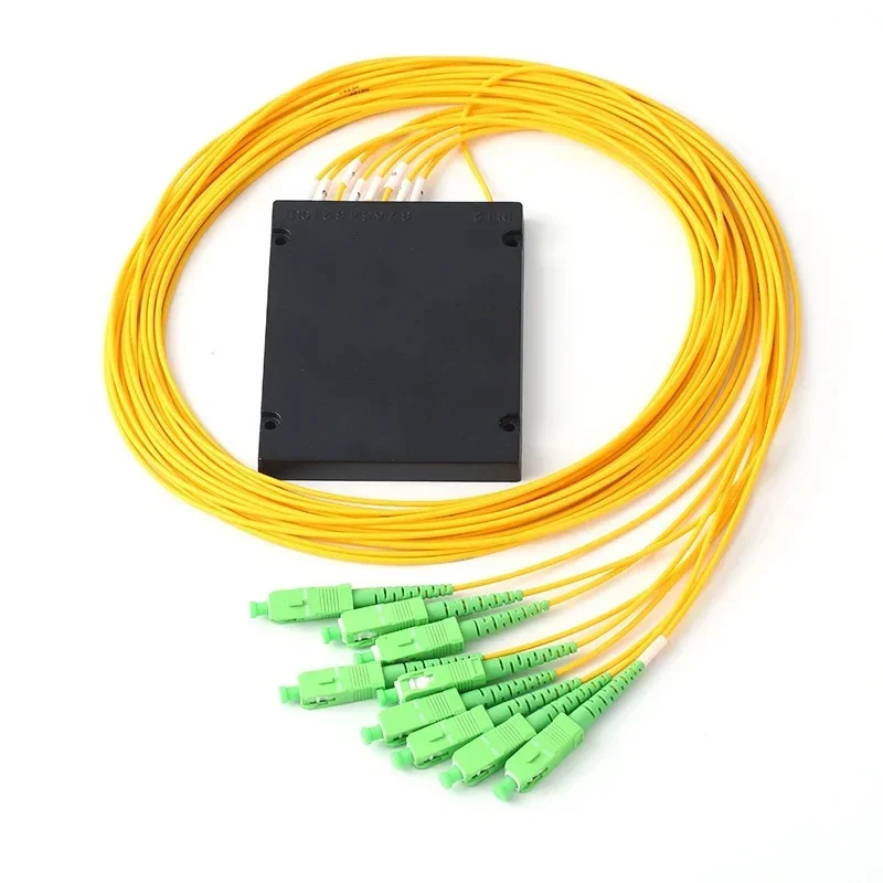 ZJ 5Pcs 1x8 PLC  Fiber Splitter Single Mode with SC/ APC LC/UPC Connector 2.0/3.0mm Fiber Optic Splitter