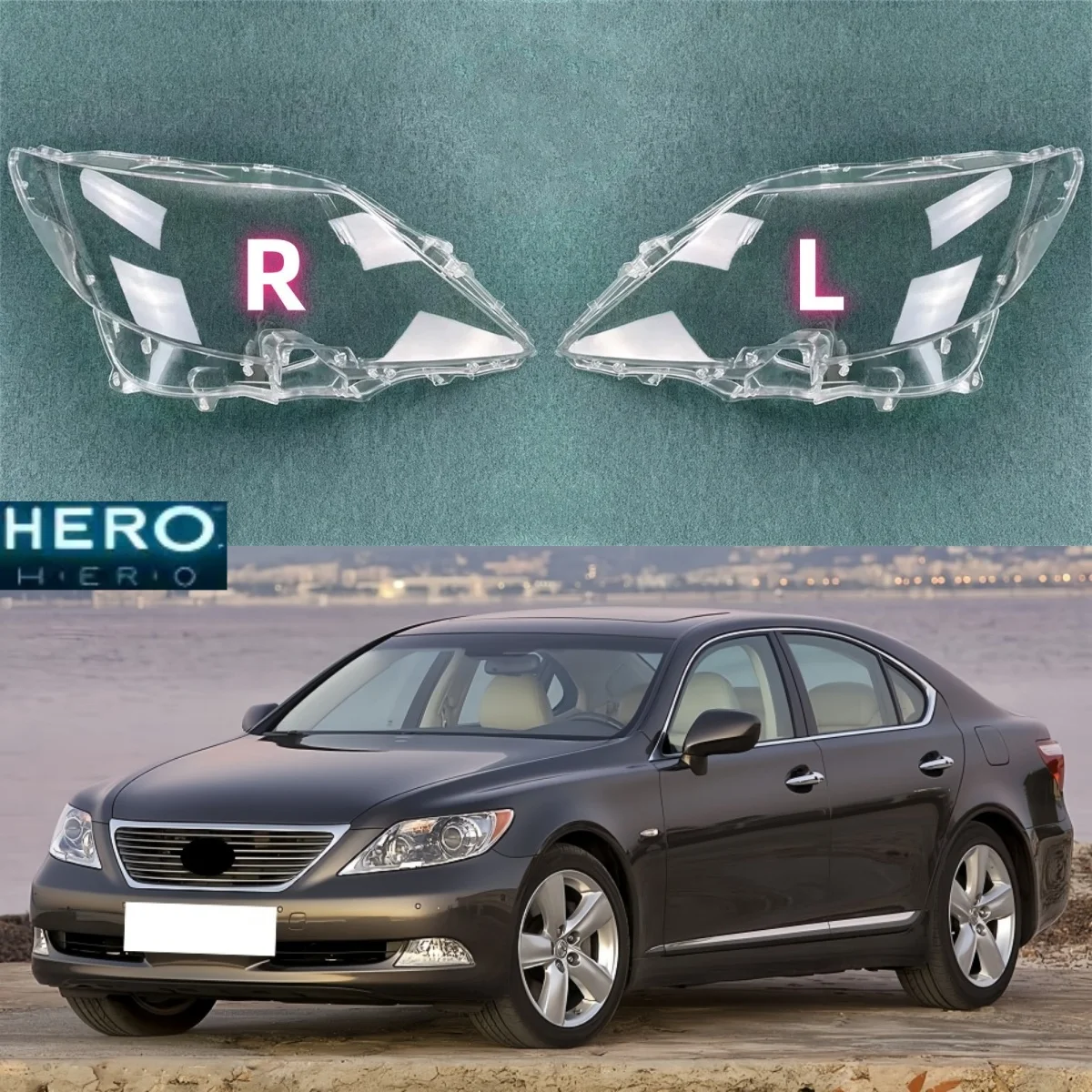 For Lexus LS LS460 LS600 2006 2007 2008 2009 Headlight Shell Lamp Shade Transparent Mask Headlamp Cover Lens Plexiglass