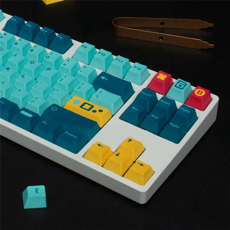 

GMK Retrocast Theme Keycap 129/23 Keys PBT Thermal Sublimation Keyboard Cap Cherry Profile Keycap Gaming for Mechanical Keyboard
