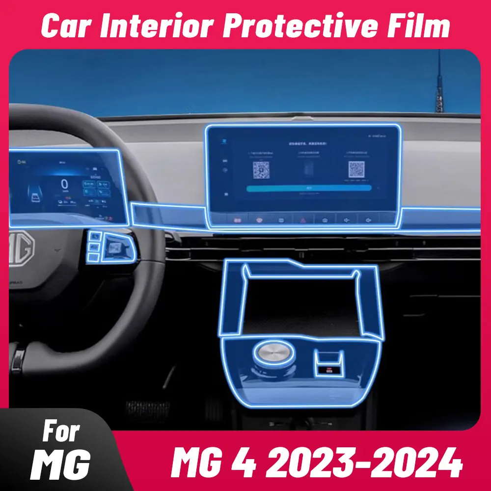 

Anti-scratch Car Interior Center Console Media Dashboard Navigation TPU Protector Film For MG MG4 EV 2023 2024 Accessories