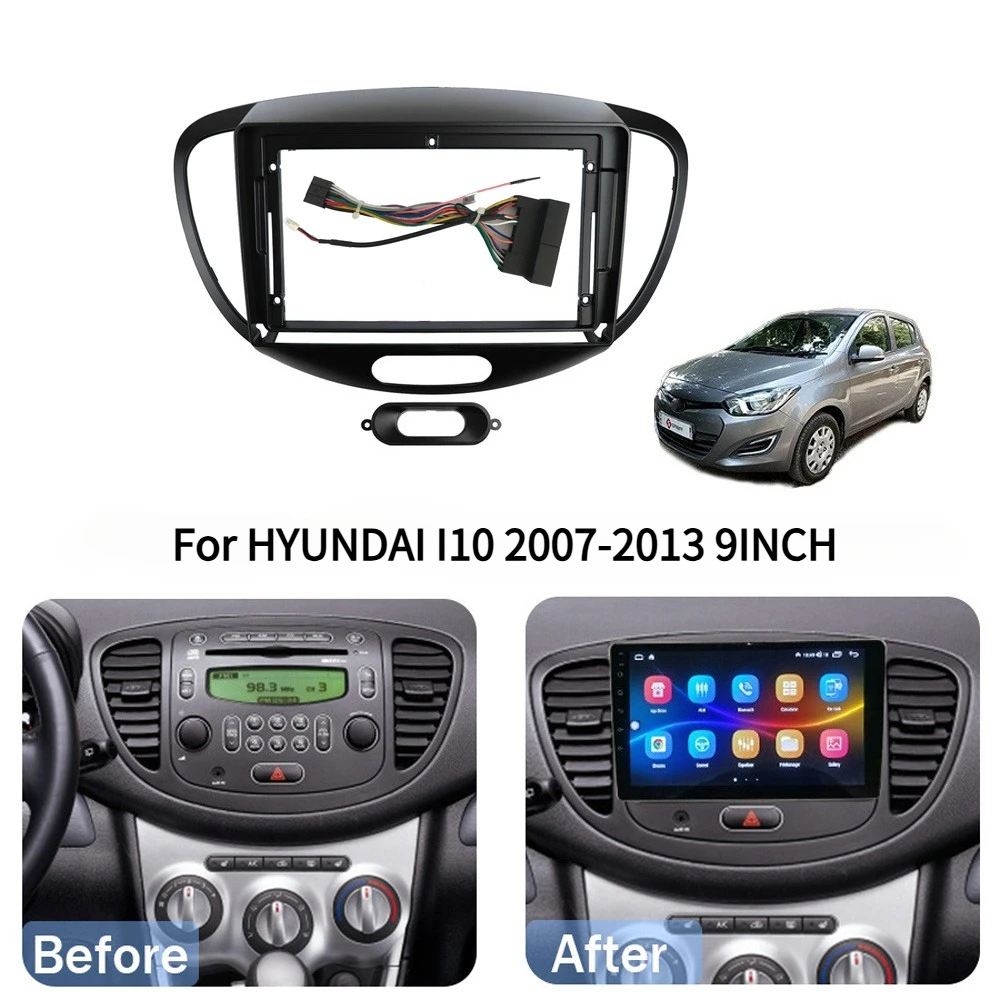 For HYUNDAI I10 2007-2013 Car Stereo Radio DVD Panel Audio Mount Fascia Kit Multimedia Radio DVD Panel Frame Kit