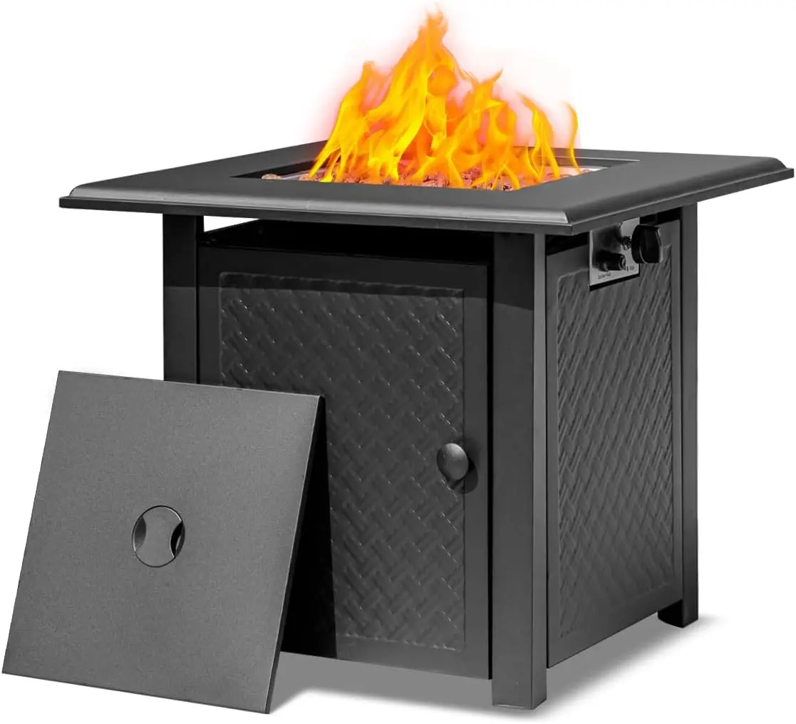 28 Inch Propane Fire Pit Table 50,000 BTU Outdoors