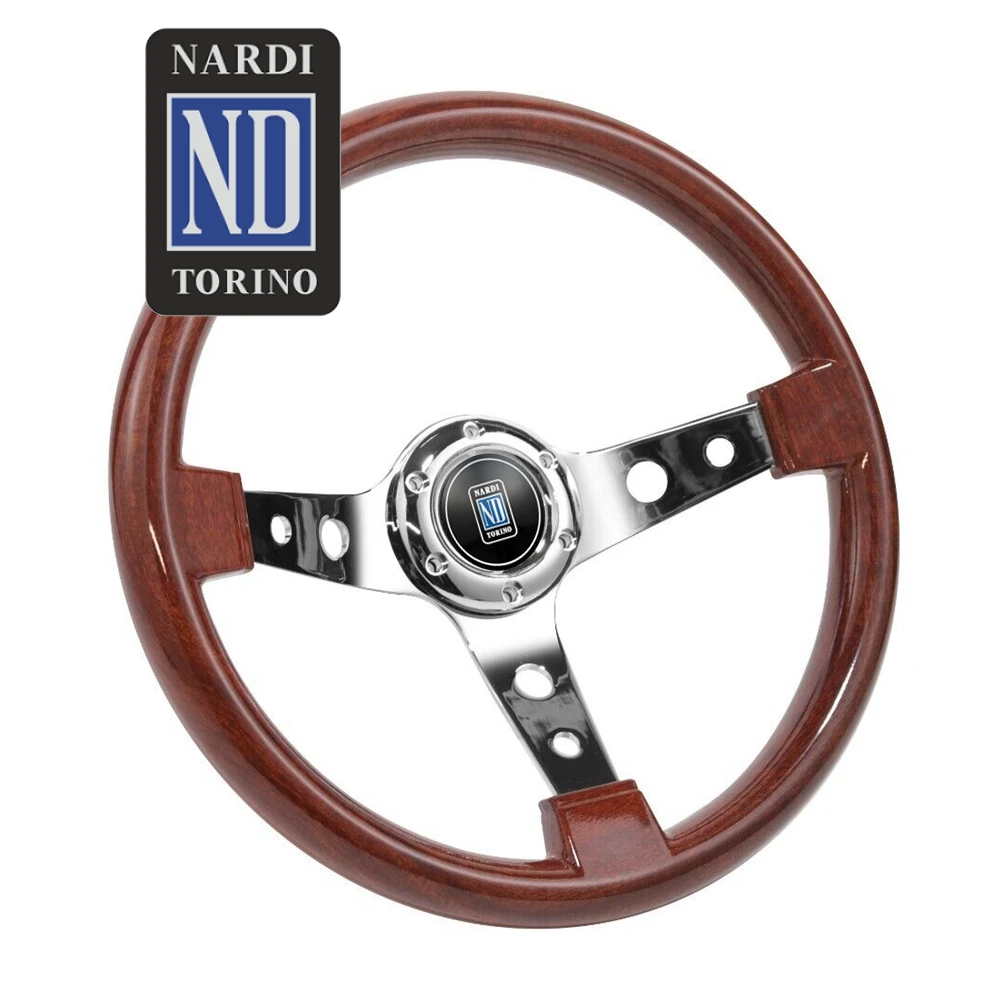 Classic 14Inch ABS Wood Nardi Steering Wheel Car Rally Racing JDM Nardi Steering Wheel Volantes For VW HONDA TOYOTA BMW Nissan