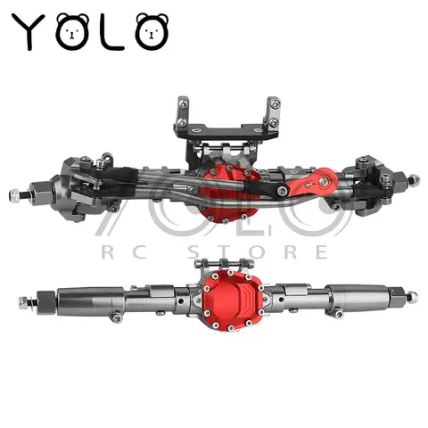 SCX10 II Aluminum Alloy CNC Straight Front Rear Axle 29T/8T for 1/10 RC Crawler Axial AR44 90047 90046 Kit Metal Upgrade Parts