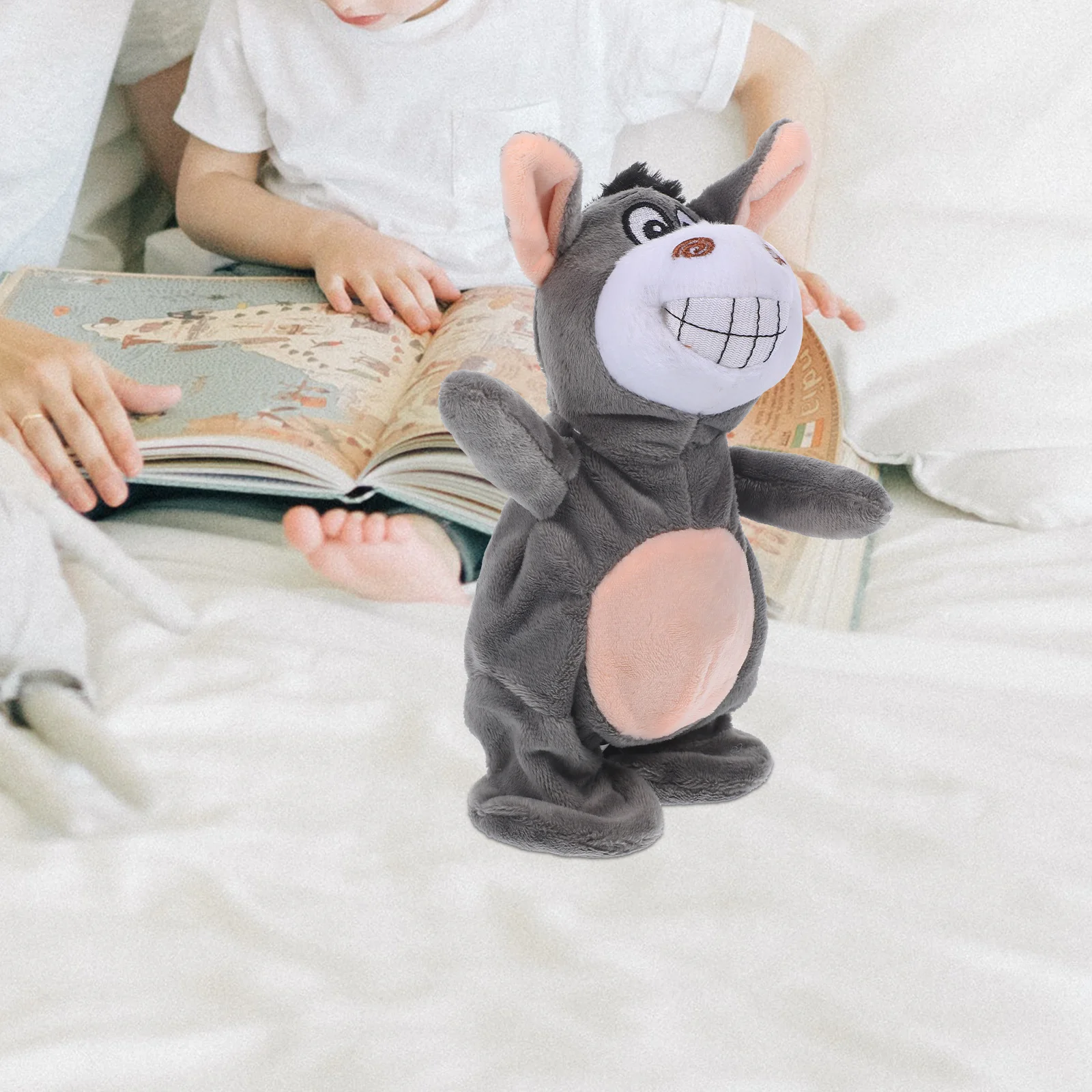 おしゃべりロバ インタラクティブ録音可能 模倣ペット 電子ぬいぐるみ 子供向け早期学習ギフト 楽しい音声リピート