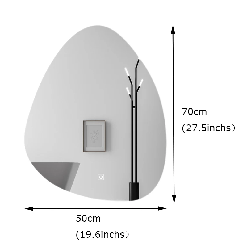 Imagem -05 - Espelho de Banheiro Irregular Vertical Inteligente Cor Ajustável Led Luz Multifunction com Alto-falante Bluetooth para o Vestiário do Hotel