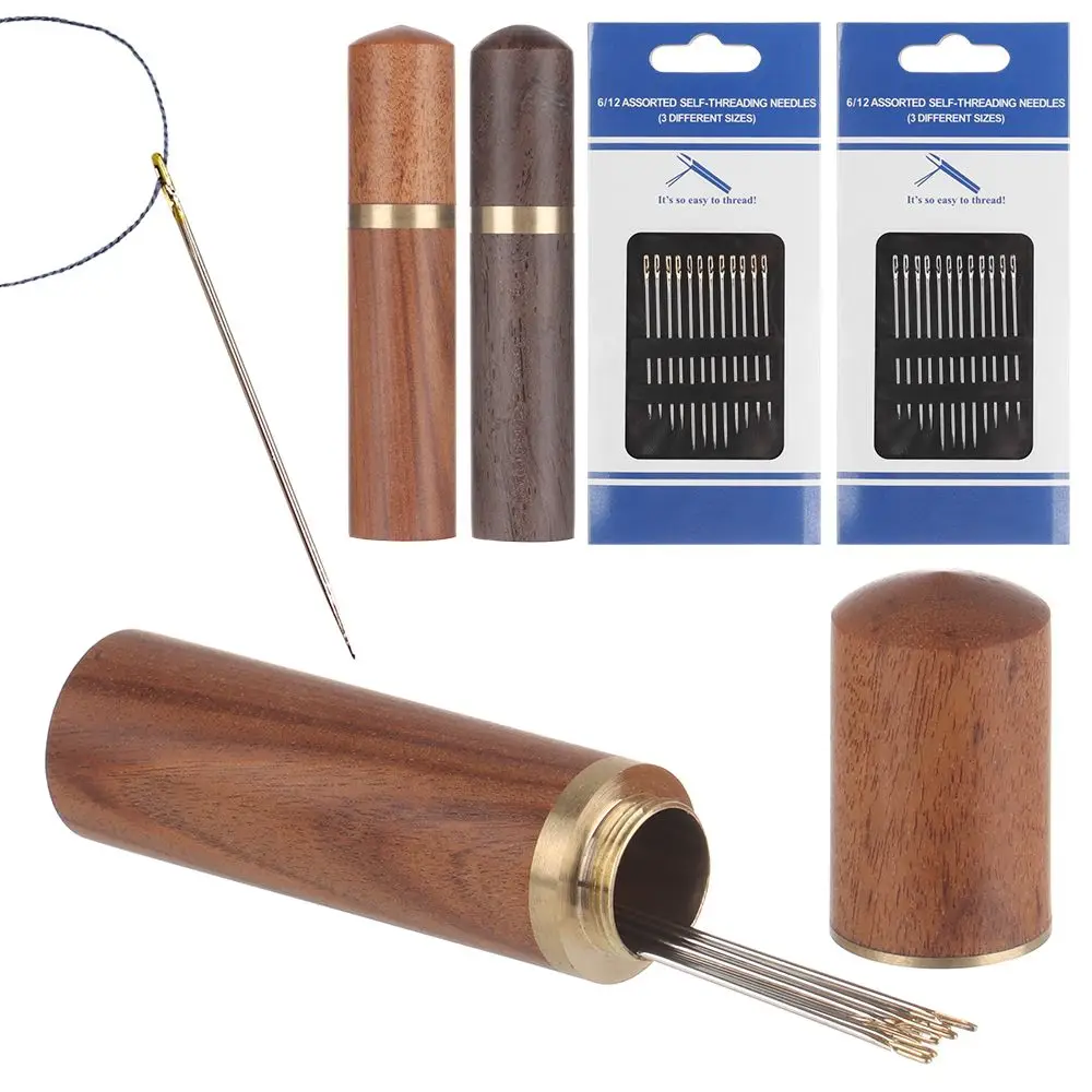 12/24 stücke Hand Nähnadeln Aufbewahrung sbox Kit Blind nadel ältere Nadel-Seiten loch Edelstahl Nähen unnötiges Einfädeln