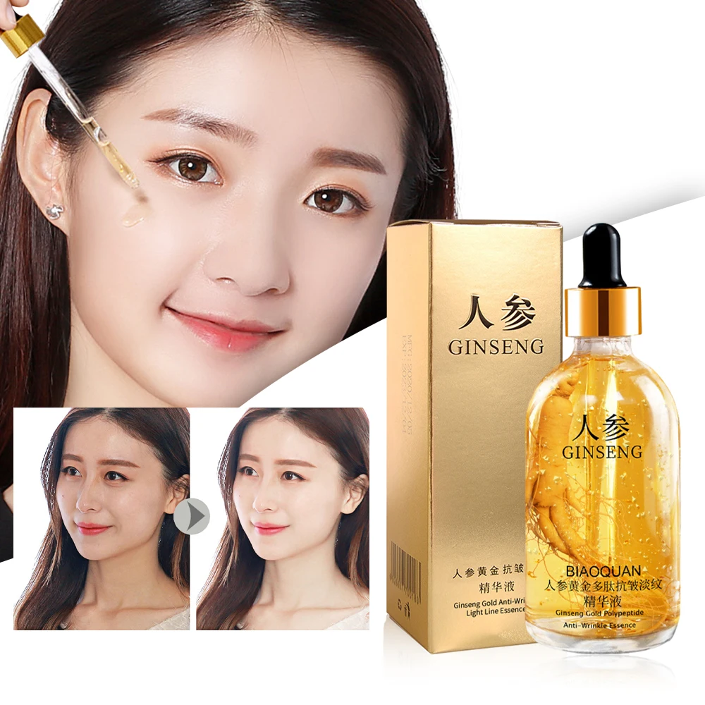 

100ml Ginseng Face Essence Anti-aging Essence Serum for Tightening Skin Anti-wrinkle Face Lightning Moisturizing Liquid