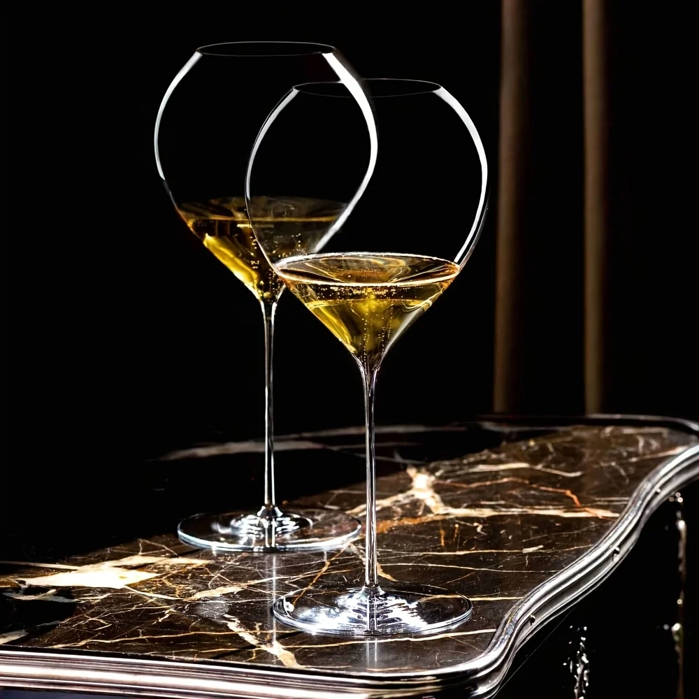 2pcs Elegant Style Clip Champagne Flutes, Ultra-Thin Stemmed Design Wine Glasses,  Weddings, Anniversaries, Christmas, Birthday