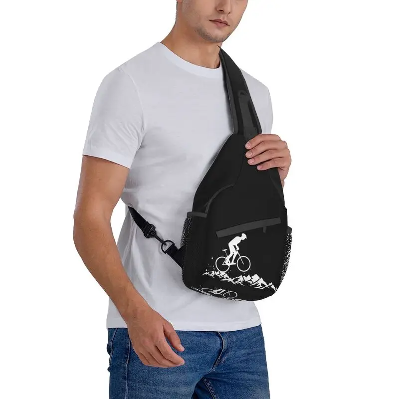 Mochila informal para bicicleta de montaña MTB para hombre, bandolera para el pecho, mochila de hombro para viaje