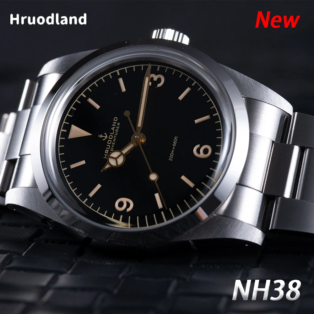 Hruodland 2026 36mm Retro Automatic Mechanical Men Dress Watches F029 Sapphire Stainless Steel Diving Watch reloj hombre