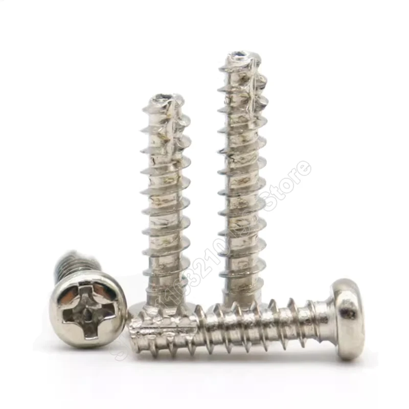 M2 M2.3 M2.6 M3 فيليبس جولة رئيس قطع الذيل الذاتي التنصت المسمار الصليب عموم رئيس شقة الذيل الموضوع قطع المسمار طول 4-16 مللي متر