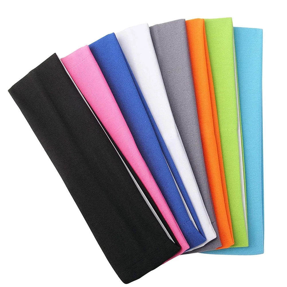 

8Pcs Yoga Headbands for Women Wide Elastic Cotton Head Bands Stretch Anti-Slip Fitness Hair Accessories Sports Headbands Girls