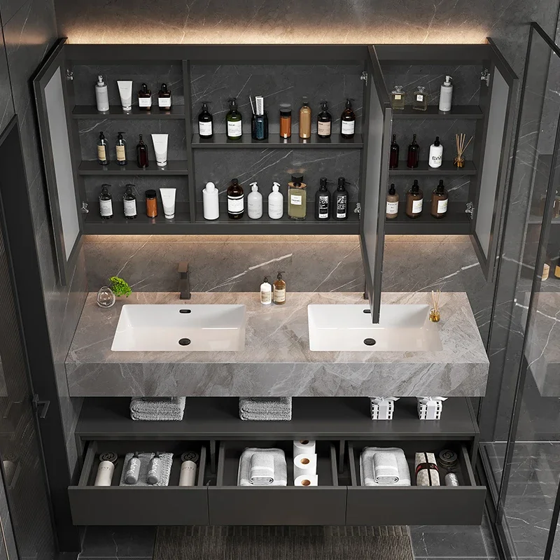 /Hamaki Mirror Bathroom Cabinet Corner Space Saver Luxury Drawers Modern Skincare Cupboard Paper Archivadores Salon Furniture