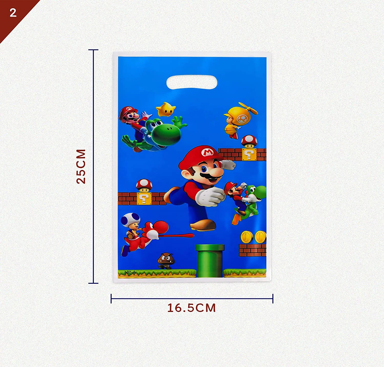 10pcs Mario Gift Bag Anime Cartoon Boy Party Potluck Birthday Eco-friendly Shopping Bag Pearl Bag Mario Bros. Gift Wrap Gift