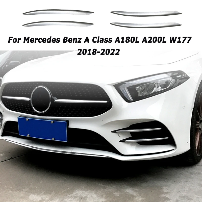 

Car Front Foglight Trim For Mercedes Benz A Class A180L A200L W177 2018-2022 Grille Splitters Exterior Tuning Car Accessories
