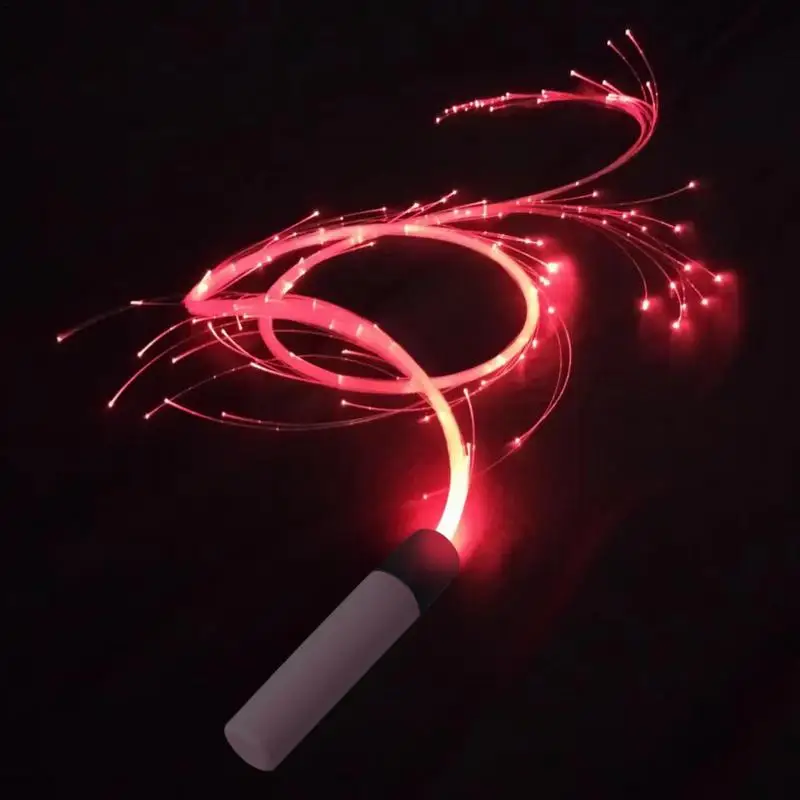 LED Whips LED Light Up Swivel Dancing Fiber Optic Whips Wielokrotnego użytku Zasilany bateryjnie Fiber Optic Whip Świecące bicze z 4 zmiennymi