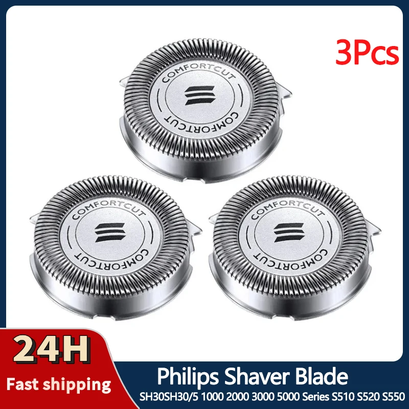 3/6Pcs SH30/50/52 Shaver Replacement Heads for Philips Electric Shaver Series 1000, 2000, 3000, 5000 Blade Head