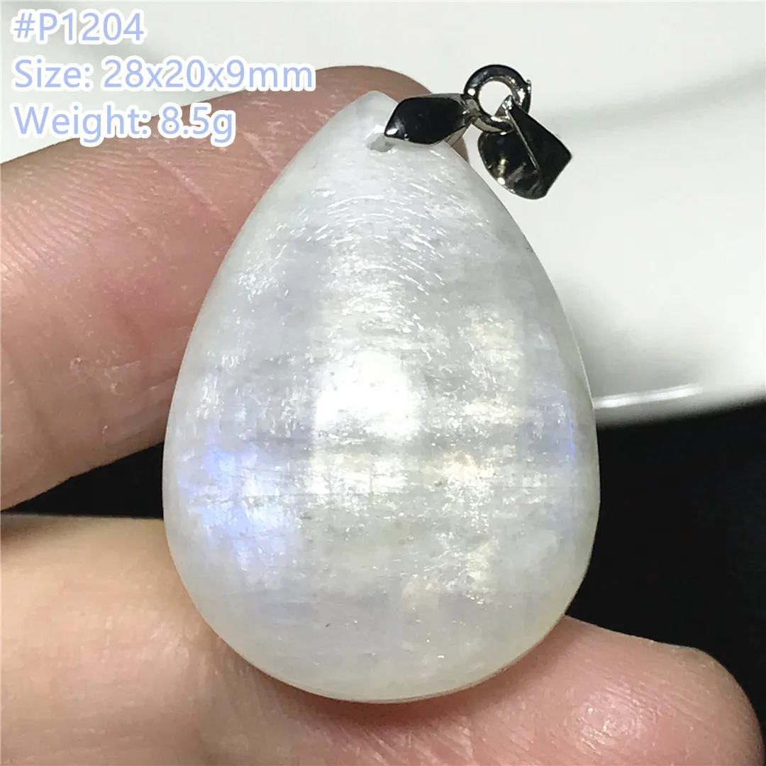 Natural Moonstone Pendant For Women Man Wealth Healing Love Gift  Rare Crystal Stone Beads White Light Gemstone Jewelry AAAAA