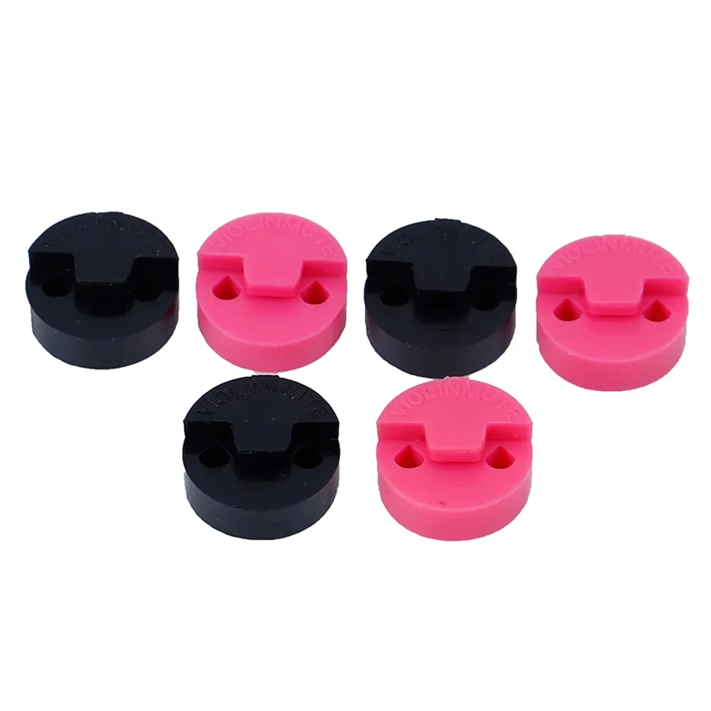 5pcs Rubber Violin Mute Professional Violin Parts 20 X 20mm Round Rubber Violin Mute Silencer Stringed Instrument Accessories