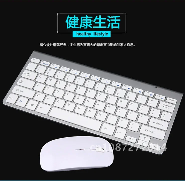 Set Keyboard dan Mouse Mini ultra-tipis, Set Keyboard dan Mouse mewah warna emas dengan Keyboard dan Mouse game Notebook