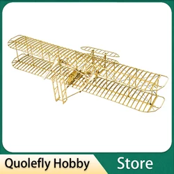 3D Wooden Puzzles Airplanes DIY Wright Brothers Flyer Laser Cut Balsa Wood Model Aircraft Plane Gift for Adults Teens