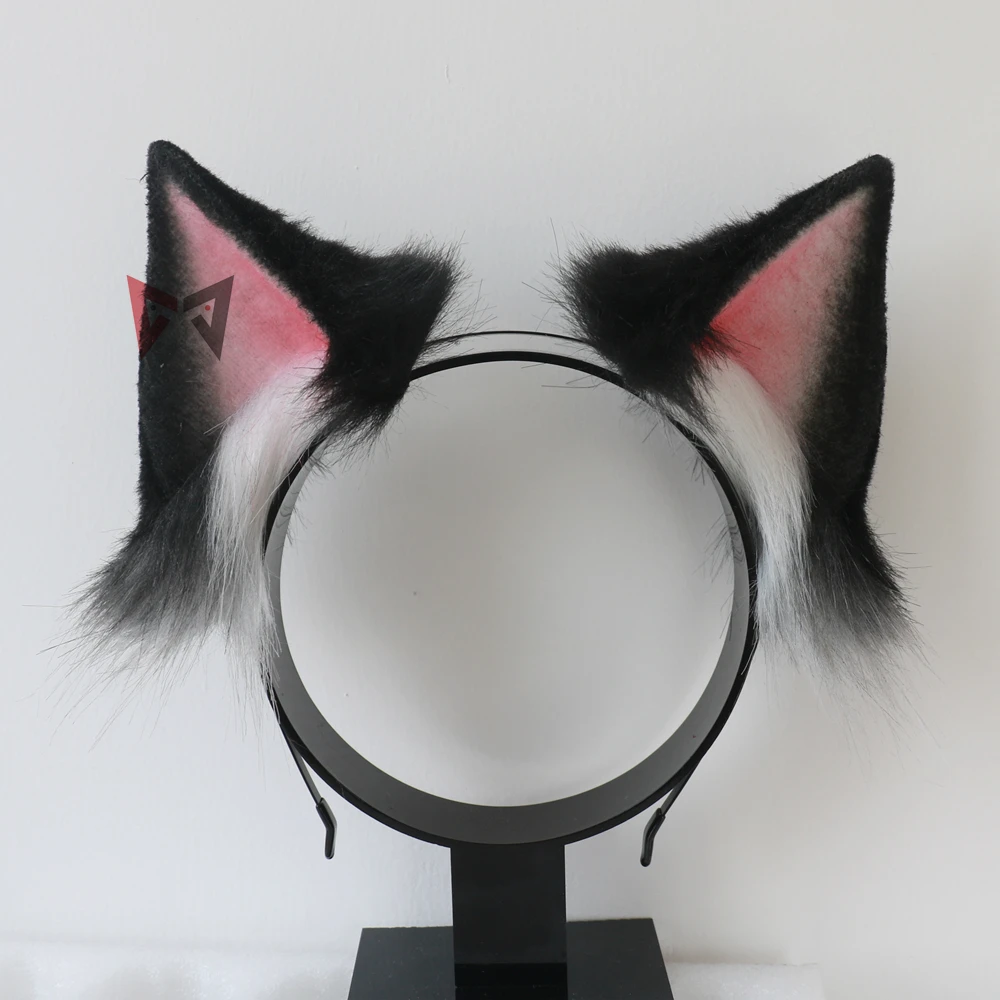 

New Hand Made KDA New Cat Fox LOL Ahri Cosplay White Ears Hairhoop Hairbands Headwear For Costume Accessories