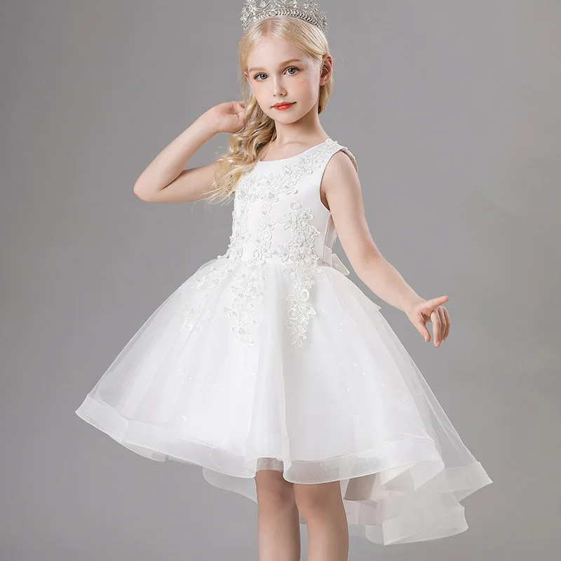 Girls Elegant Party Luxury Princesa Europea Dresses Weddings Christening Prom Garden 3 6 10 12 Years Children Pink Sale Clothing